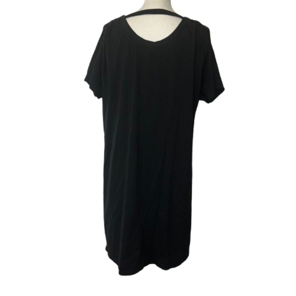 COS black shirt dress with short sleeves and u-shaped neckline stained - Picture 3 of 12